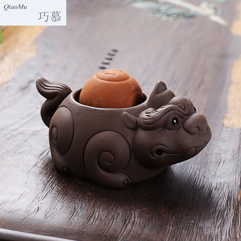 Qiao mu purple sand tea water pet lucky the mythical wild animal and fortunes play ball tea accessories kung fu tea tea accessories