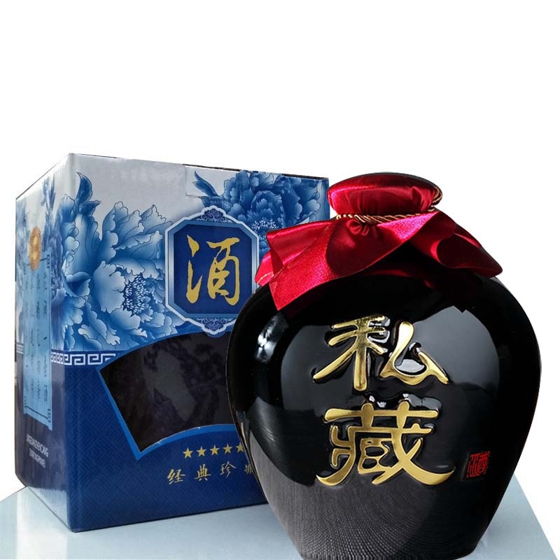 Qiao mu 5 jins of jingdezhen ceramic empty wine wine box carton portable wine wine jar jar 5 jins of seal wine