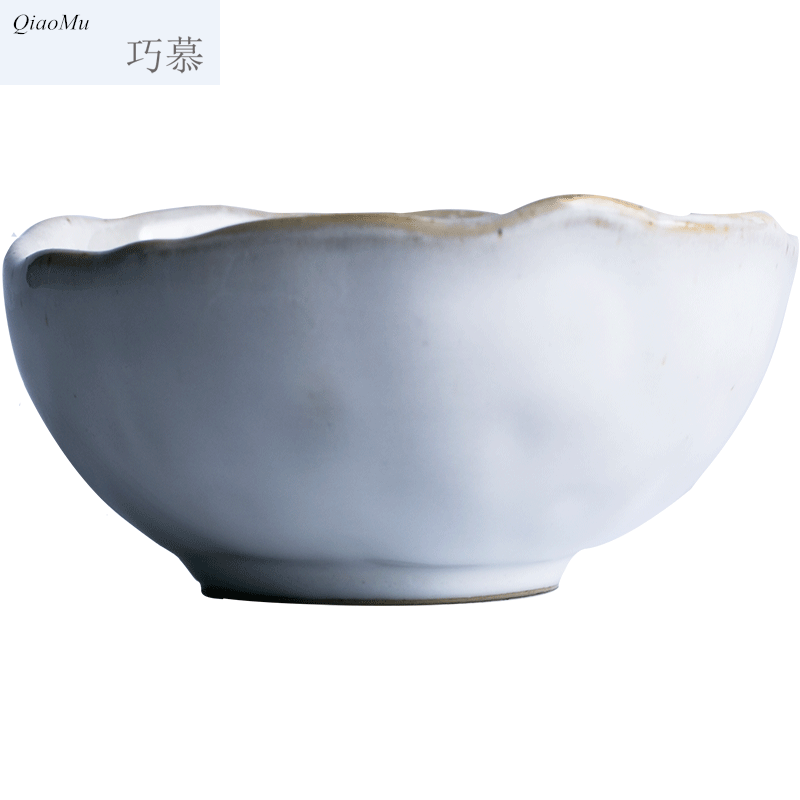 Qiao mu irregular tableware ceramic rice bowl dish bowl of salad bowl dish plate