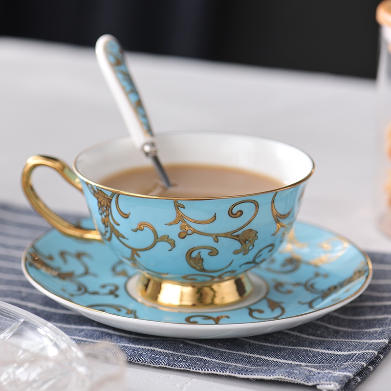 Qiao mu coffee cup suit small European - style key-2 luxury classical creative ceramic tea cup English afternoon tea tea cafe