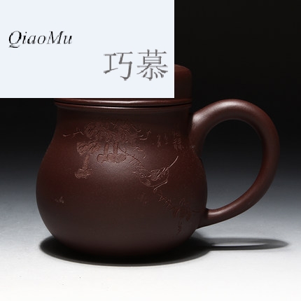 Qiao mu HM yixing all hand crack cup a pot of purple sand cup a cup of office undressed ore purple sand teapot tea cups