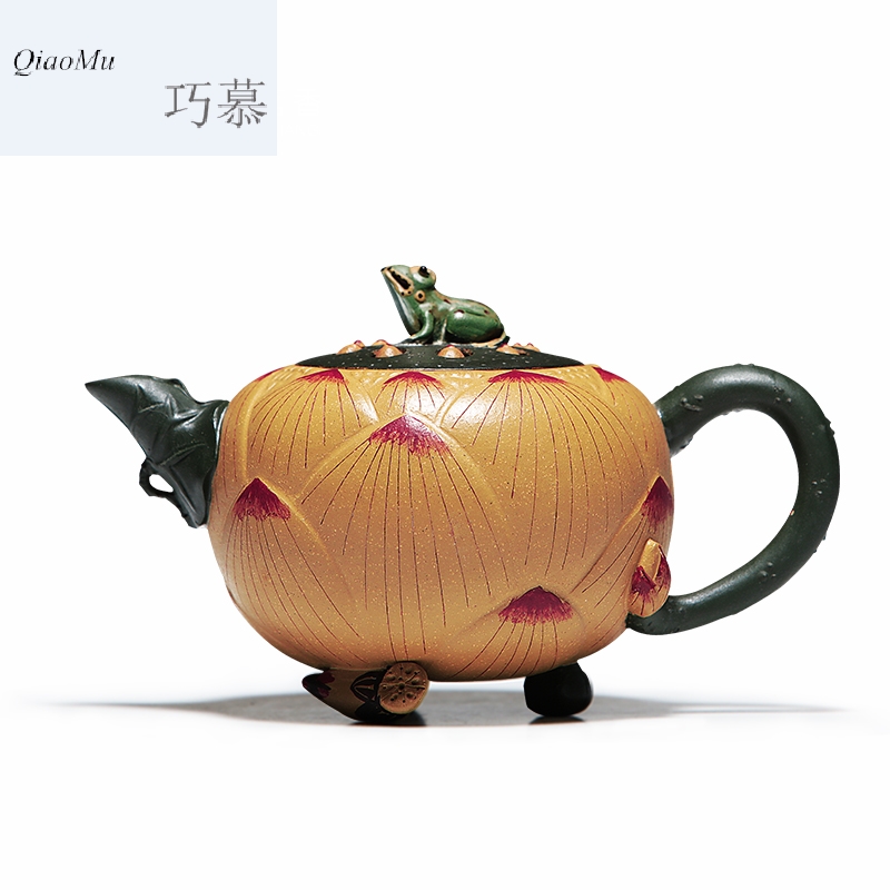 Qiao mu HM 【 】 yixing it pure manual famous ore section of mud lotus flower pot of tea tea set the teapot