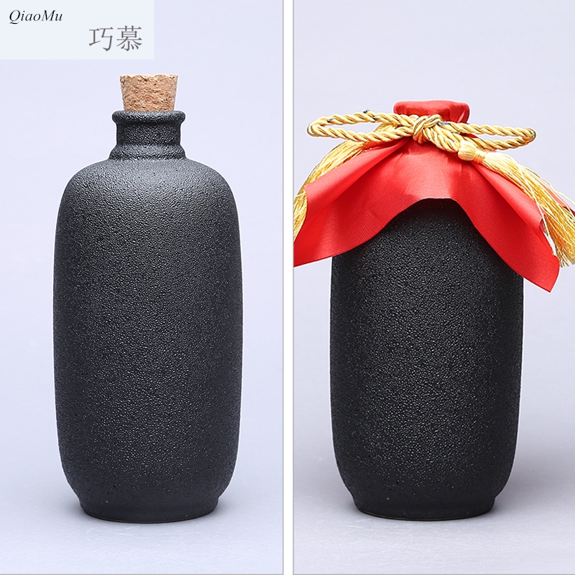 Qiao mu bottle combination packages mail ceramic bottle wine wine wine jars decorated vase furnishing articles points home