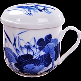 Qiao mu CMK jingdezhen pure hand - made ceramic cups with cover filter glass cup and ms office cup