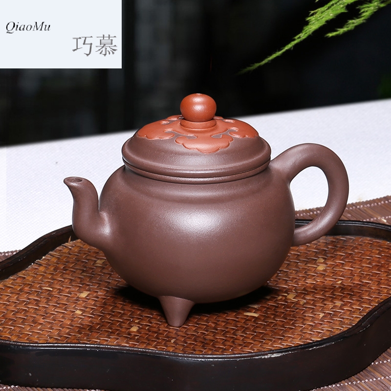 Qiao mu HM yixing masters are it pure manual undressed ore purple clay household kung fu teapot tea kettle