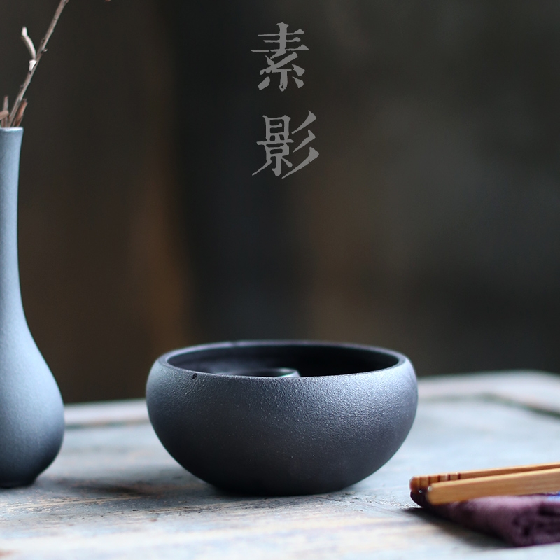 Qiao mu colorful coarse pottery tea wash to small creative variable small wash water restoring ancient ways meng tea accessories built water washing