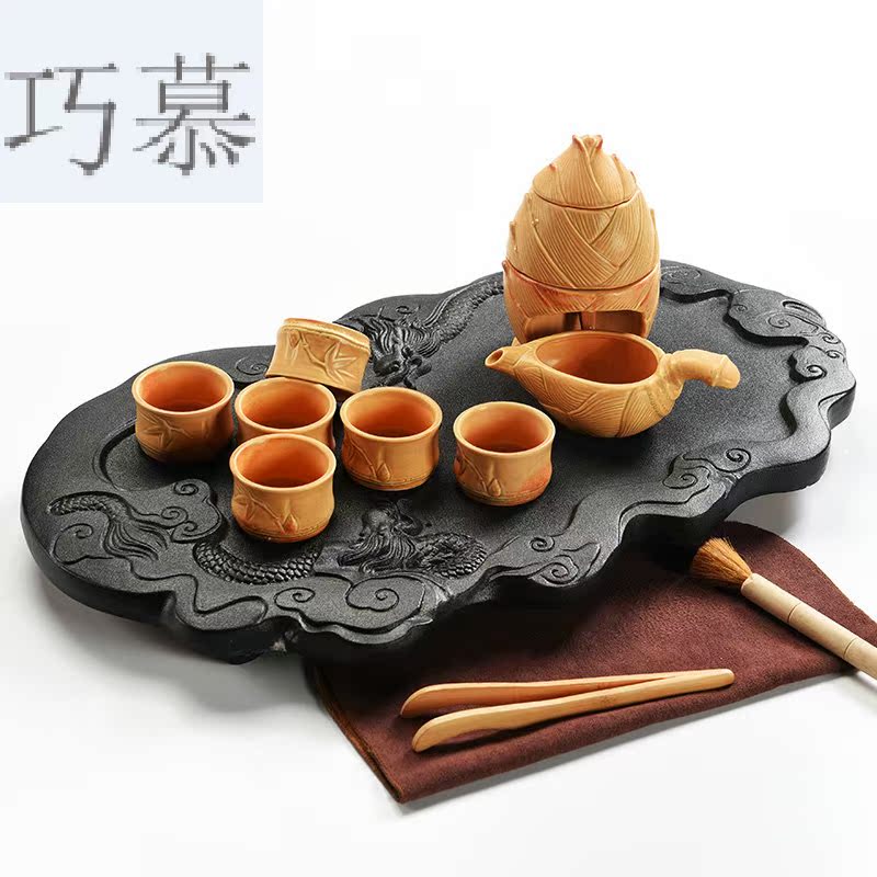 Qiao mu home your up tea set ceramic cups kung fu tea tray of black tea tea tea Japanese sea contracted