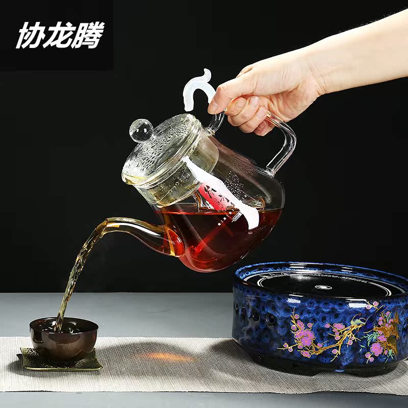 Qiao mu glass teapot of filter steam boiling tea scented tea pu 'er tea machine electricity TaoLu tea set