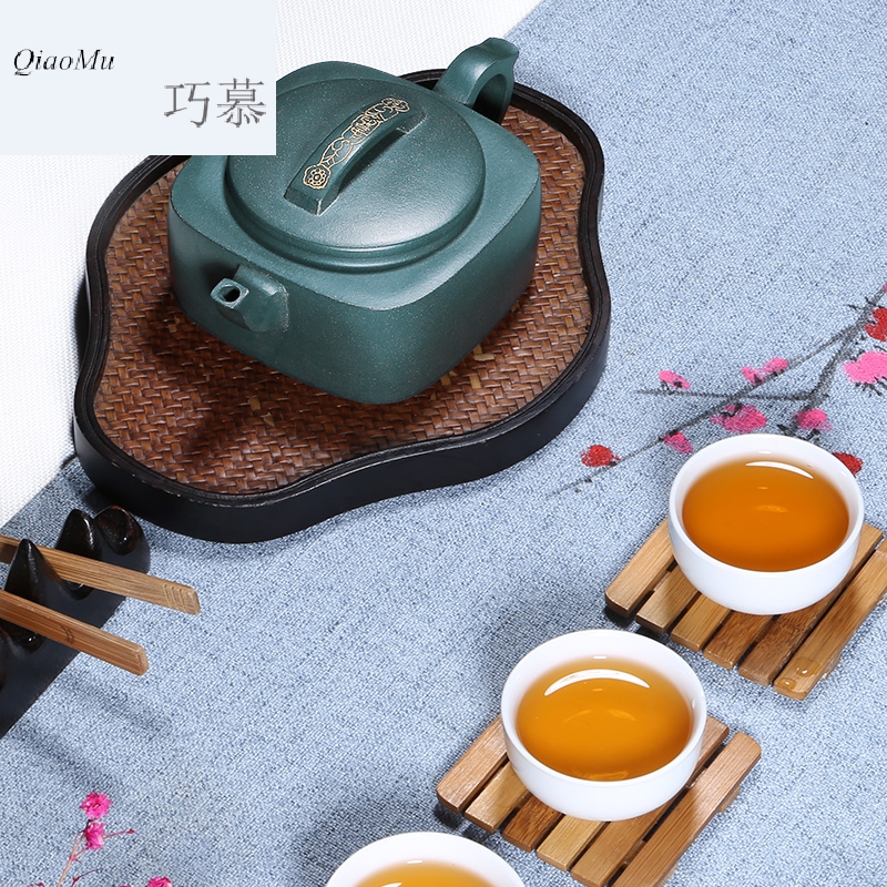 Qiao mu HM yixing are it by pure manual undressed ore teapot tea green paint muddy Fang Jiayong kung fu of the republic of China