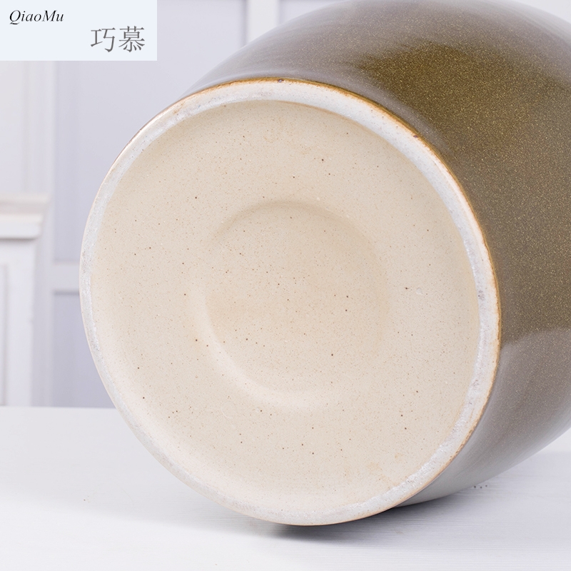 Qiao mu jingdezhen ceramic ricer box barrel 30 jins of large capacity storage bins with cover seal storage tank with moisture