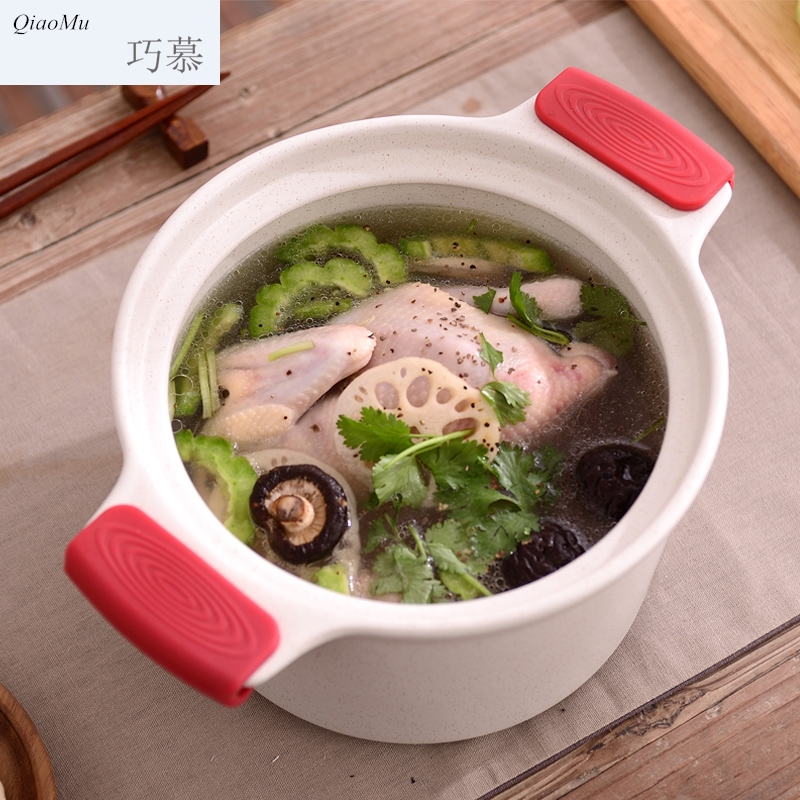 Qiao mu Japanese gas high temperature resistant household bamboo steamer casserole stew ceramic pot soup cooked porridge stone bowl casserole steamer