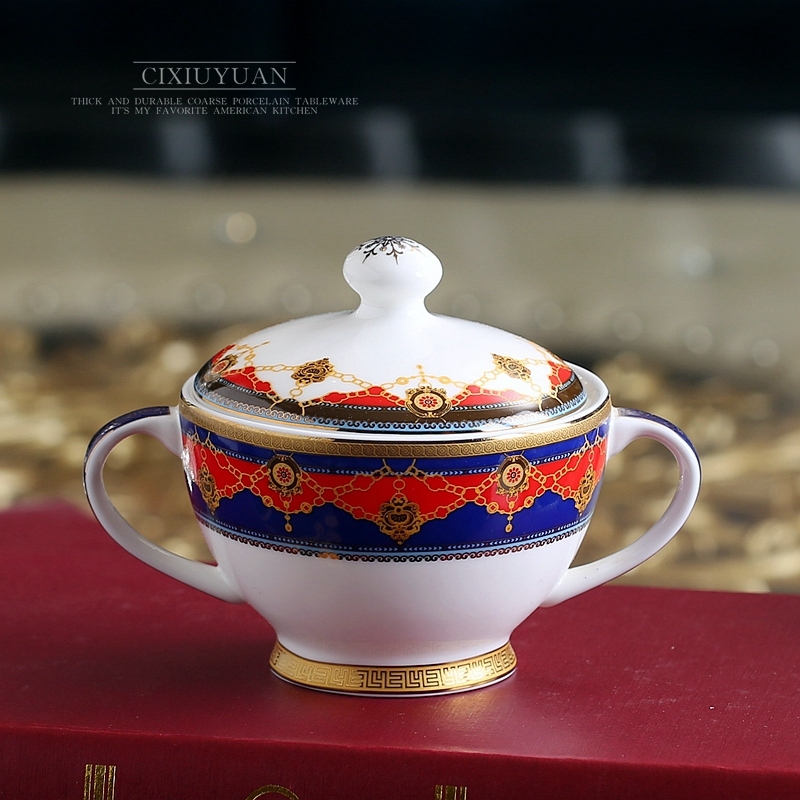 Qiao mu coffee cup suit European tea coffee ipads China English afternoon tea tea red disc ceramic cups of tea