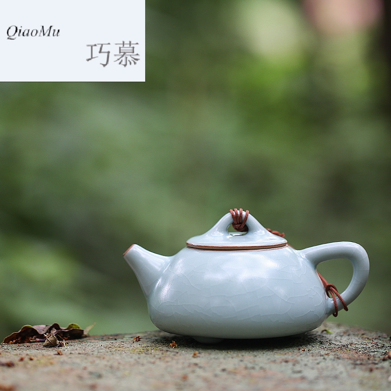 Longed for up opportunely stone gourd ladle pot of jingdezhen kung fu tea set single pot catch a pot of little teapot ceramic S24001 side handle