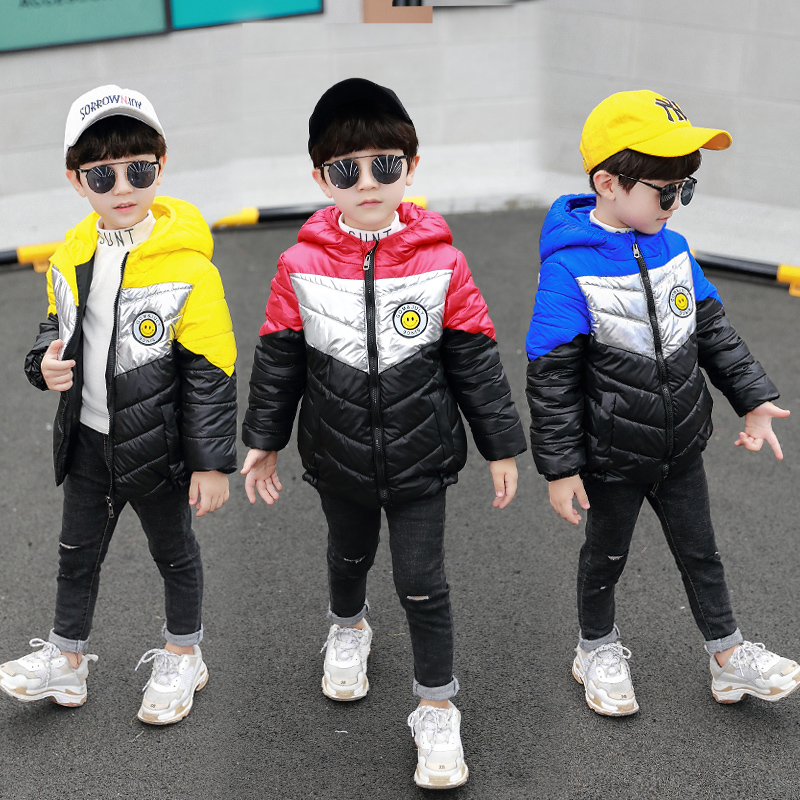 Children's cotton coat 2022 winter new middle-aged children's thickened winter coat Korean version boy short cotton jacket children's clothing trend