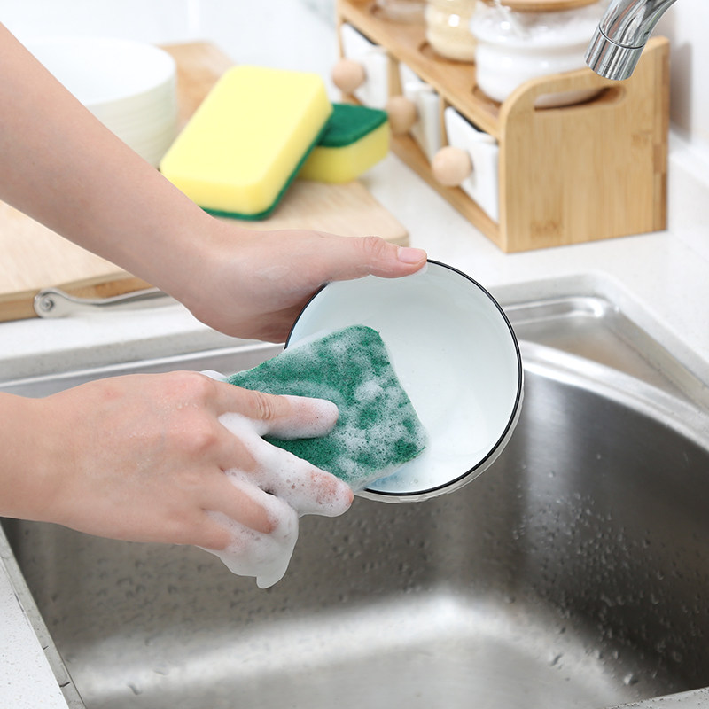 厨房洗锅布去污渍百洁布刷碗布海绵擦洗完巾洗碗碟刷丝瓜棉不沾油
