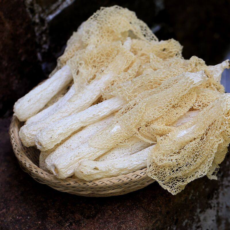 灶前故事 竹荪干货20g竹笙菌菇基地直供天然无硫熏井冈山特产