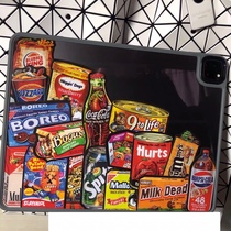 27 American spoof food packaging motorcycle helmet macbook laptop waterproof fish bucket sticker