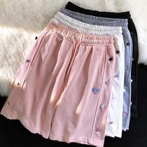 Student sports shorts womens national tide summer thin five-point pants large size loose couple casual American middle pants pants