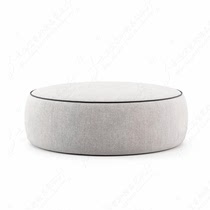 Nordic light luxury simple shoe changing stool designer living room sofa stool white round clothing store cloakroom stool