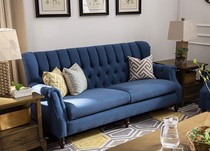 American country fabric double triple sofa European high back small apartment sofa combination living room small sofa