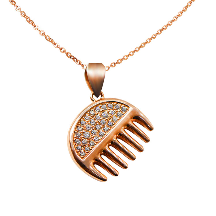 双义盛珠宝925银项链古典风女款吊坠饰品锁骨项链女神节礼物包邮