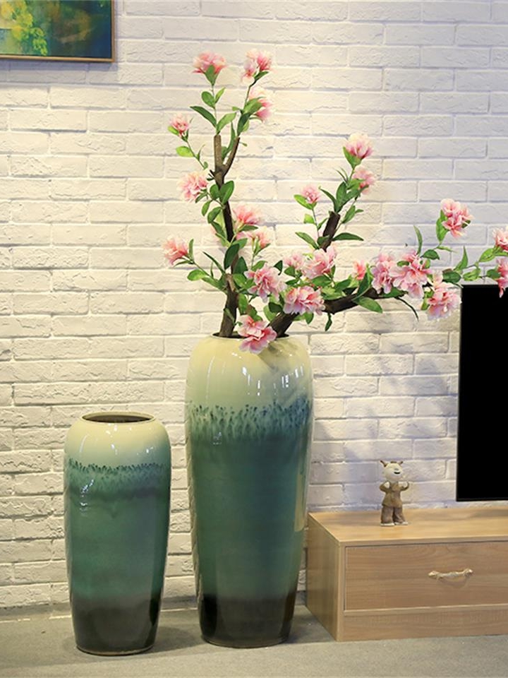 jk君凯陶瓷落地大花瓶客厅插花摆件