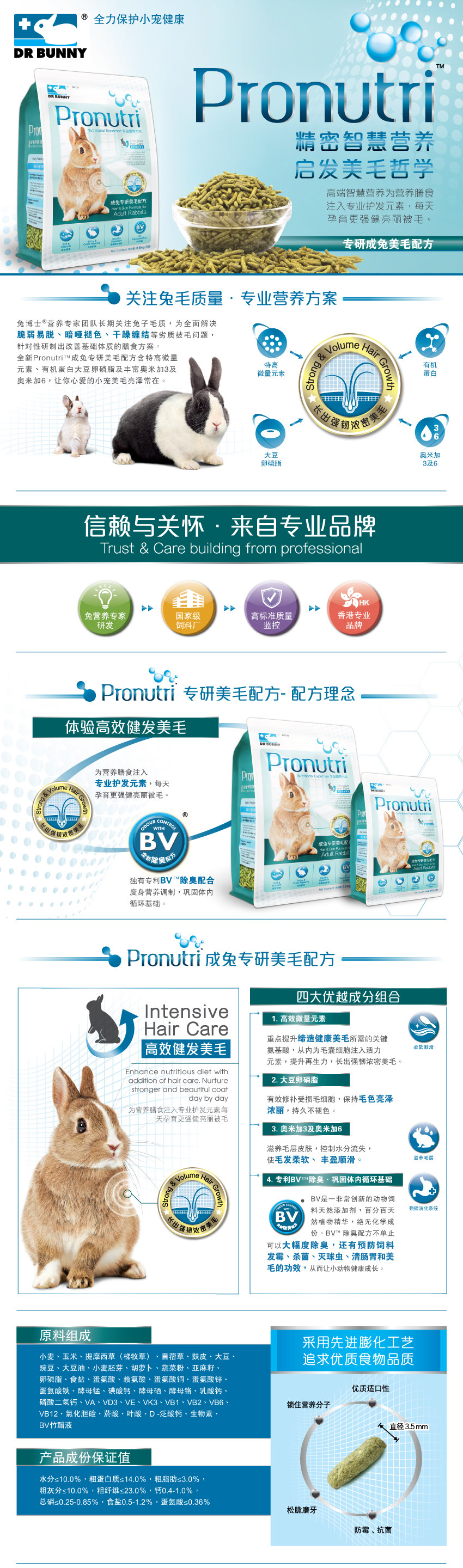 Туту продукты питания dr bunny 兔博士成兔粮美毛兔粮配方900g兔子饲料14省包邮dr316 RABBIT