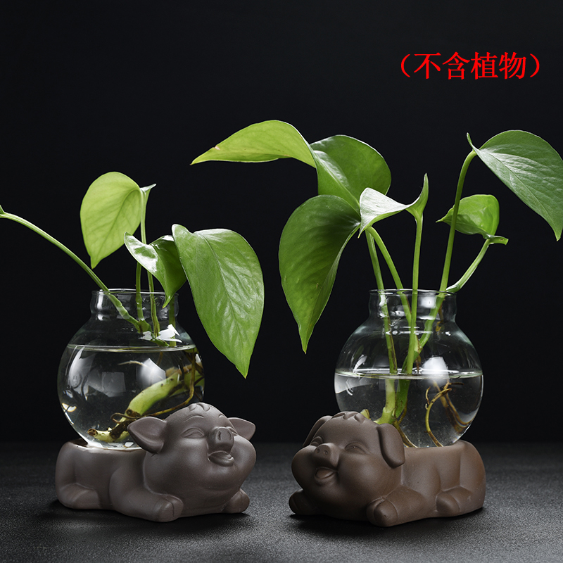 Other creative violet arenaceous pig flower implement home furnishing articles tea flower vases, ceramic containers hydroponic flower pot