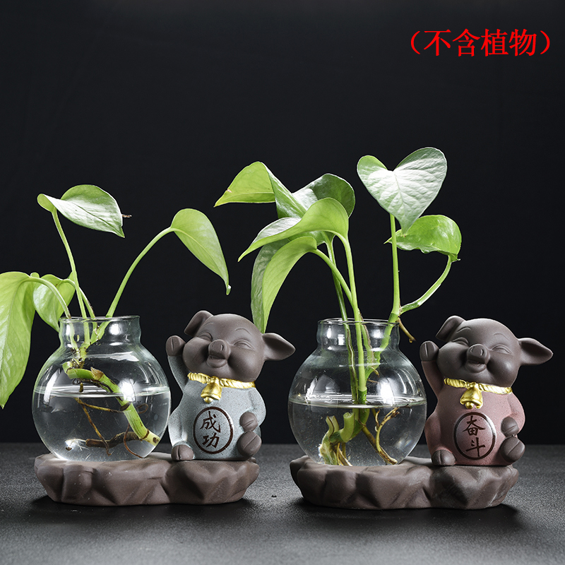 Other creative violet arenaceous pig flower implement home furnishing articles tea flower vases, ceramic containers hydroponic flower pot