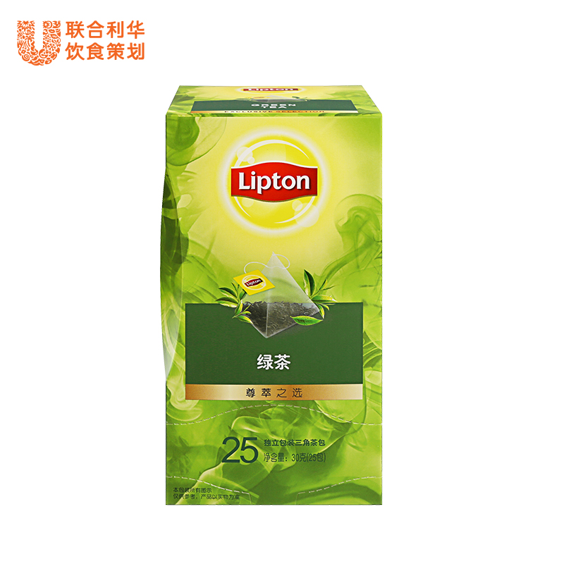 立顿Lipton绿茶尊萃之选三角包系列25包茶包 30gG2袋泡茶叶产品展示图2