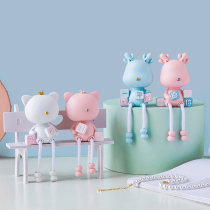 Creative Nordic Cute Hanging Feet Dolls Girl Hearts Furnishing Swing Pieces Inwind Home Bedroom Room Arrangement Decorations