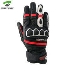 motoboy winter motorcycle riding gloves mens wind-proof warm sheepskin touch screen water machine car Knight gloves