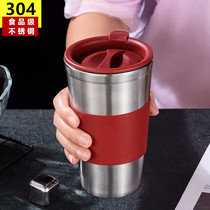 304 stainless steel mug cup with Handcup Coffee cup Insulated Cup Double Mark Cup VEHICULAR CUP JUICE MOUTH CUP