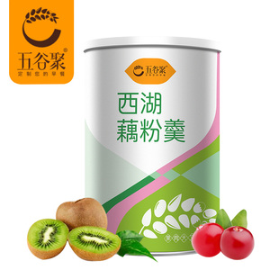 五谷聚 西湖藕粉羹 杭州西湖特产坚果藕粉羹什锦水果藕粉羹 600g