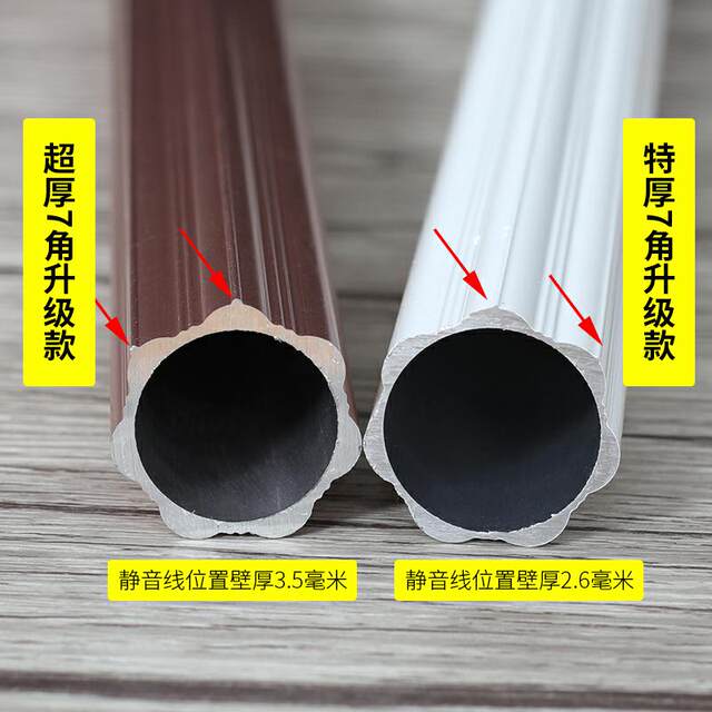 Evergrande thickened aluminium alloy curtain rod silent Roman rod double rod single rod with bracket track accessories curtain rail