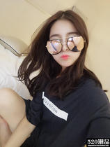 Large frame metal ash ants men and women of the same Han edition of fashion retro sunglasses lady anti-UV dazzling sunglasses