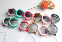 Childrens glasses do not pick face type in children 1-2-3-4-5-6-7 years old baby sunglasses round high-end sunglasses