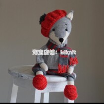 Only clothes + hat + shoes + scarf no vegetarian stick needle yarn knit doll illustration plain text tutorial