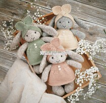 Small Rabbit Truffle Vegan Body Clothes Hair Only Text Diagrams decontrol Mknit stick needle wool knit doll