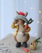 Rabbit Benjamin rabbit carrot Mknit stick needle wool braided doll paparazzi illustration Tutorials illustrate