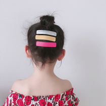 Korean childrens hair accessories childrens temperament hairclip clip Girl clip headgear leather broken hair banger clip