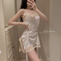 RESISTU Moonlight infatuation sexy lace temperament private room satin nightdress 2021 summer new nightly dress women