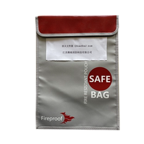 Fireproof and waterproof document bag Large capacity valuables safe storage high temperature resistant safety fireproof file bag