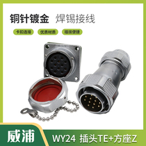 Wipu WEIPU jaw plug waterproof Aviation plug socket WY24-2-3-4-9-10-12-19 core TE Z