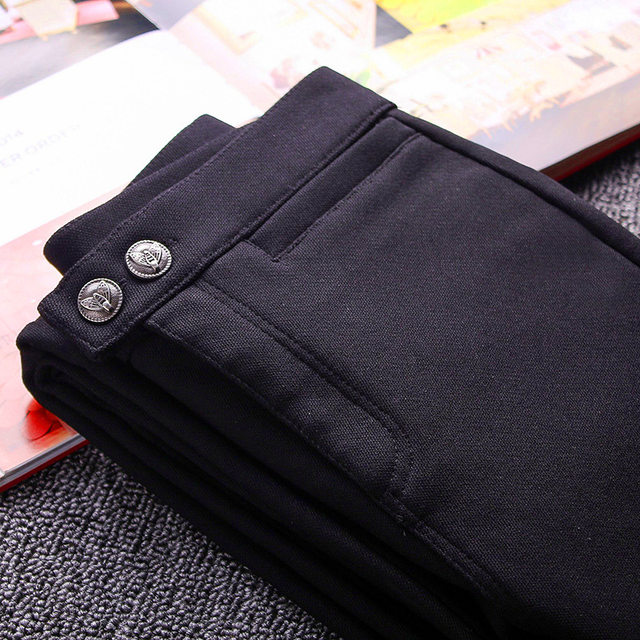 Leggings women's outer wear 2020 spring, autumn and winter new high-waisted black tight-fitting feet plus velvet slimming magic pants Leggings women's outer wear 2020 spring, autumn and winter new high-waisted black tight-fitting feet plus velvet slimming magic pants