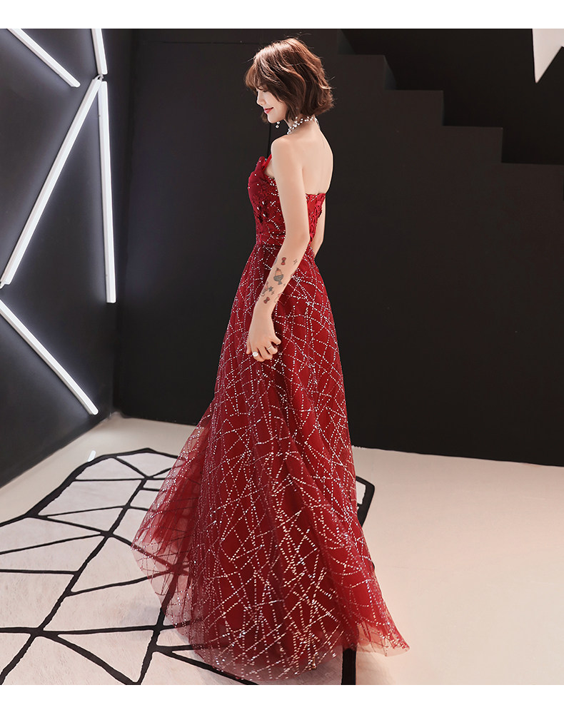 敬酒服新娘2019新款春夏季红色结婚回门答谢宴抹胸订婚晚礼服裙女