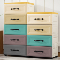 Plastic drawer storage cabinet Childrens baby wardrobe toy box Household snack sorting box Baby locker