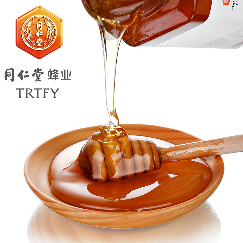 北京同仁堂 农家自产天然野生蜂蜜 350g*4瓶