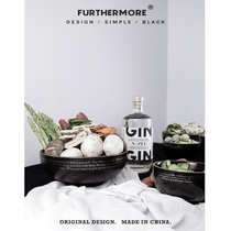 ins Nordic industrial cold wind household soup rice bowl simple English gilding ceramic bowl high-grade English tableware