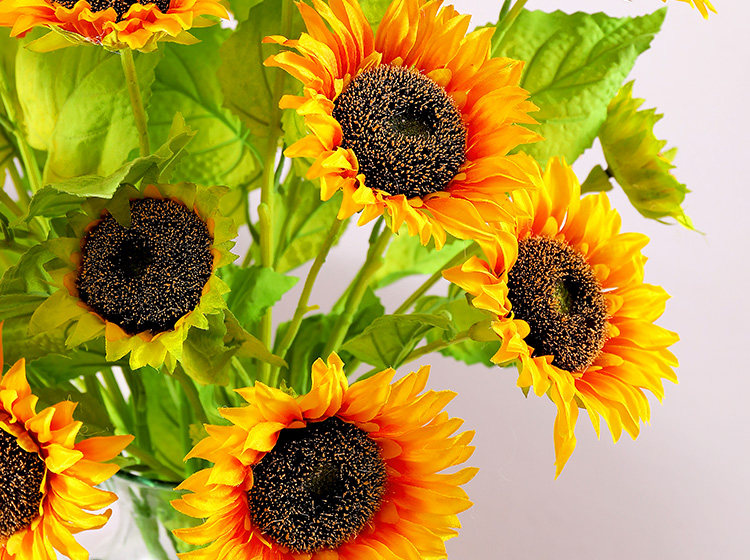 ins向日葵仿真花花束高仿真假花向阳花摄影拍照道具幼儿园装饰花